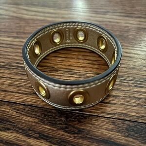 Coach Gold Leather Bracelet
